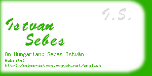 istvan sebes business card